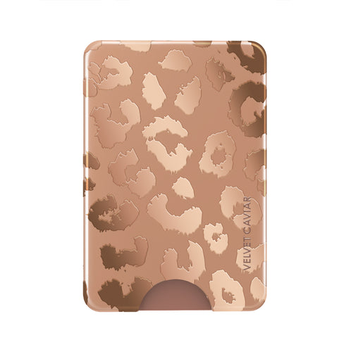 Bronze Chrome Leopard MagSafe Wallet