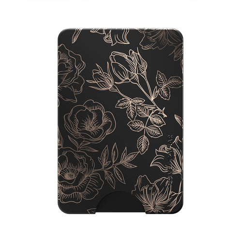 Floral Rose Gold Chrome MagSafe Wallet