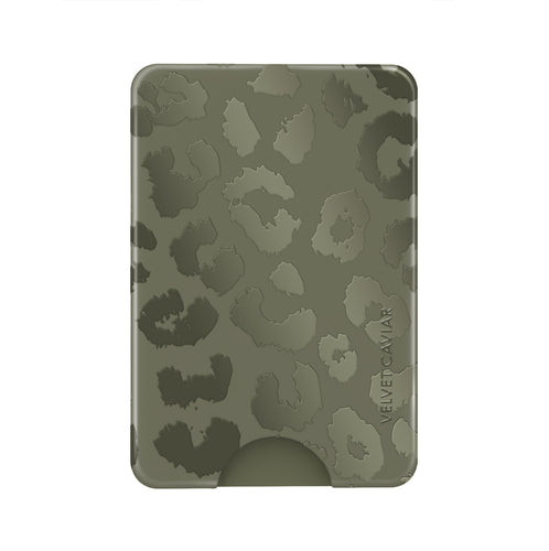 Olive Leopard MagSafe Wallet