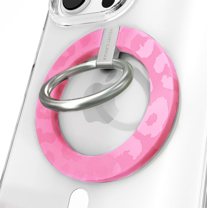 Hot Pink Leopard MagSafe Grip Ring