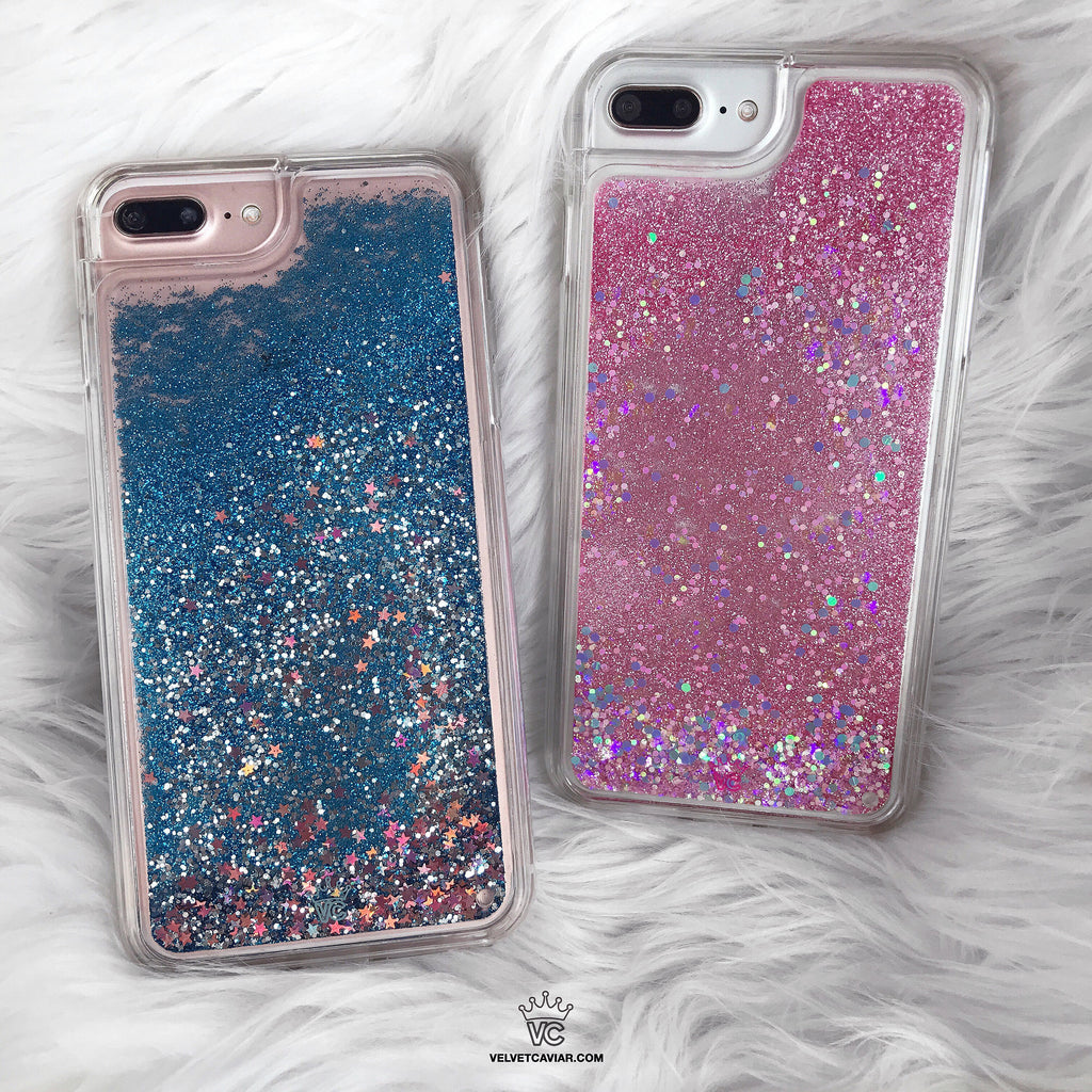 Glitter Waterfall Phone Case Pink –