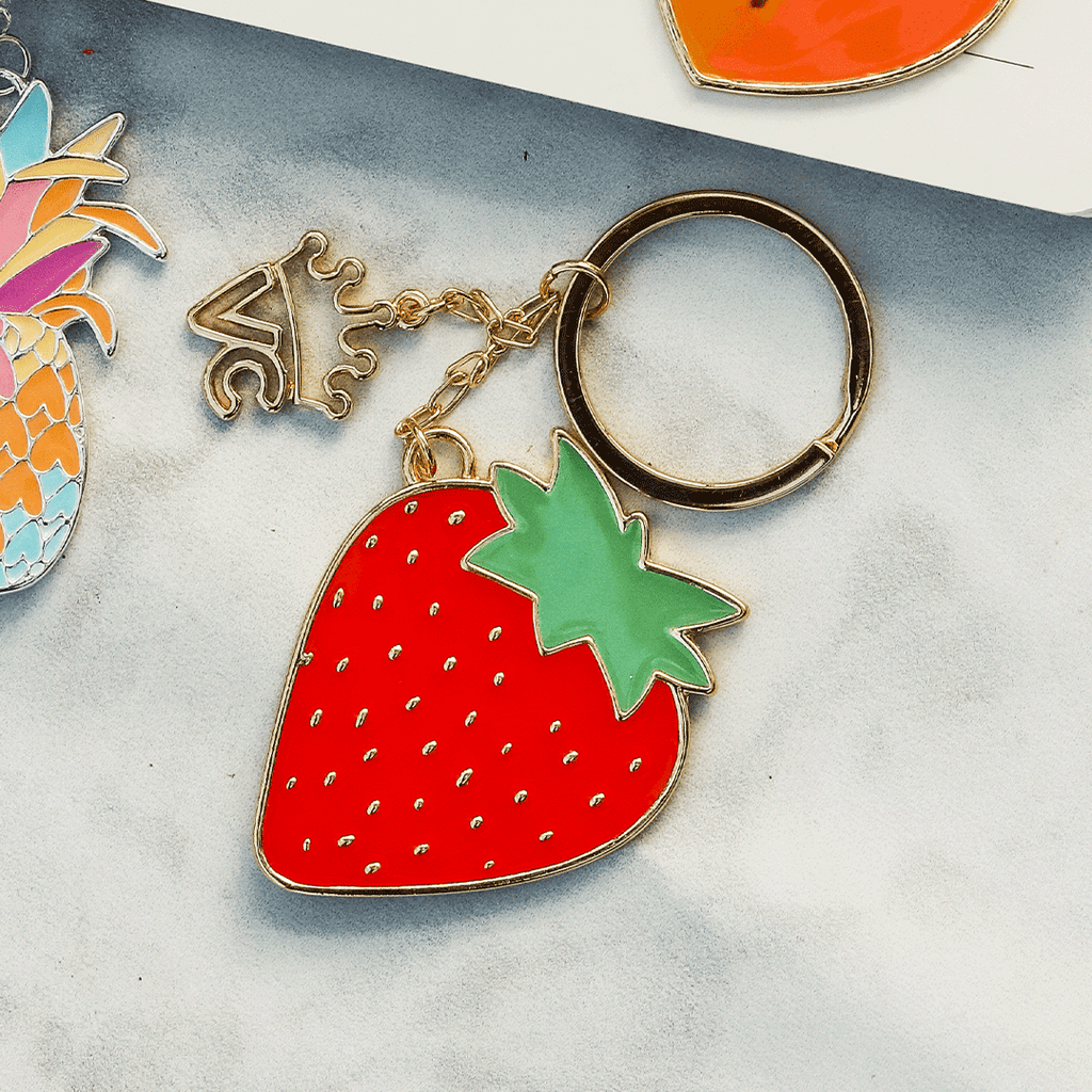 $52.26 Lovely Strawberry Safety Keychain