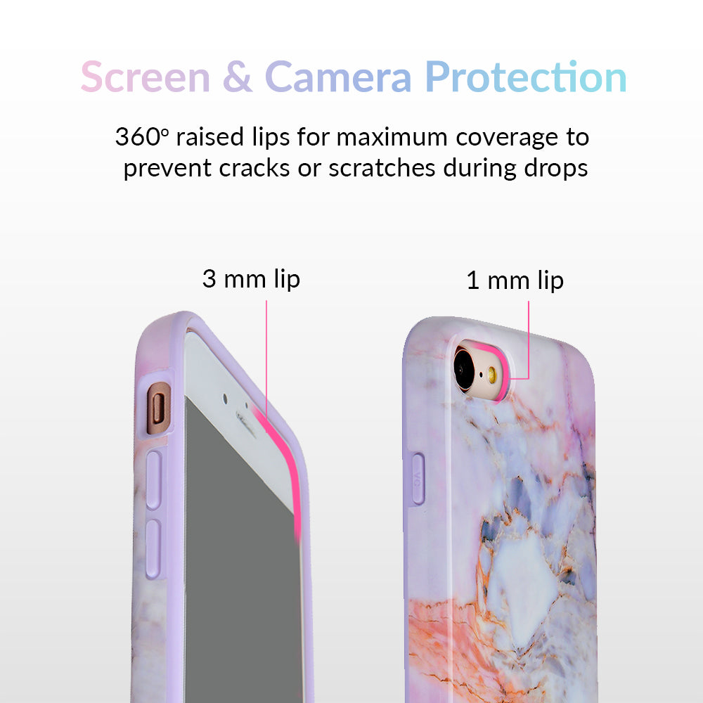 Violet Sky Marble iPhone Case