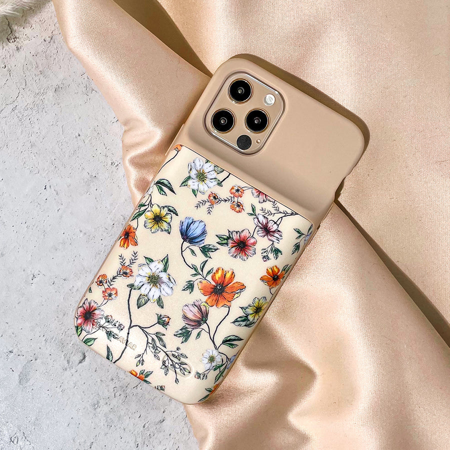 Vintage Floral iPhone Charging Case lifestyle