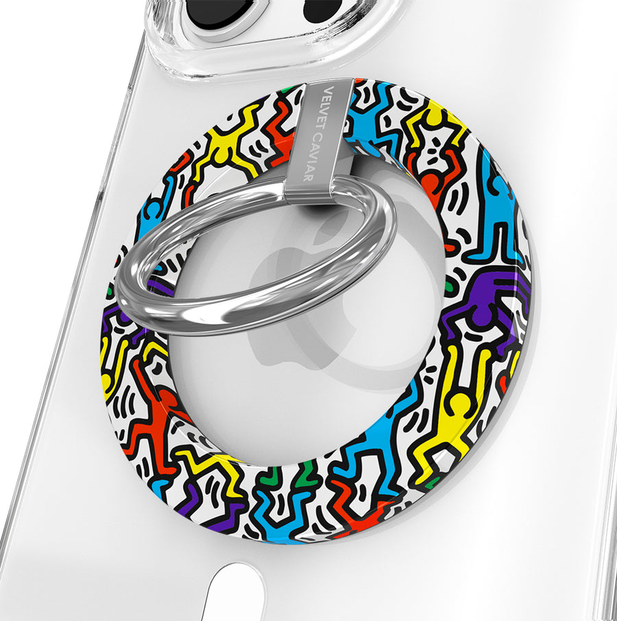 Keith Haring Rainbow Dancers MagSafe Grip Ring