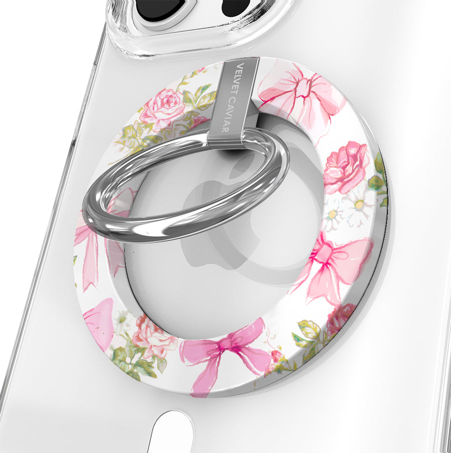 Posie Pink Bow MagSafe Grip Ring