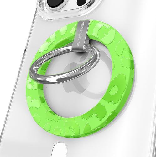 Key Lime Leopard MagSafe Grip Ring