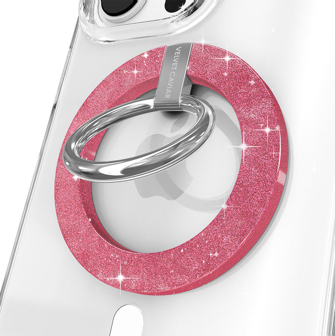 Pink Stardust Glitter MagSafe Grip Ring