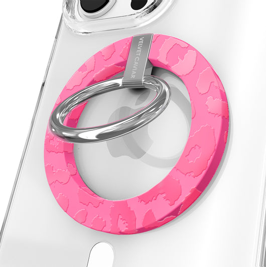 Candy Pink Leopard MagSafe Grip Ring