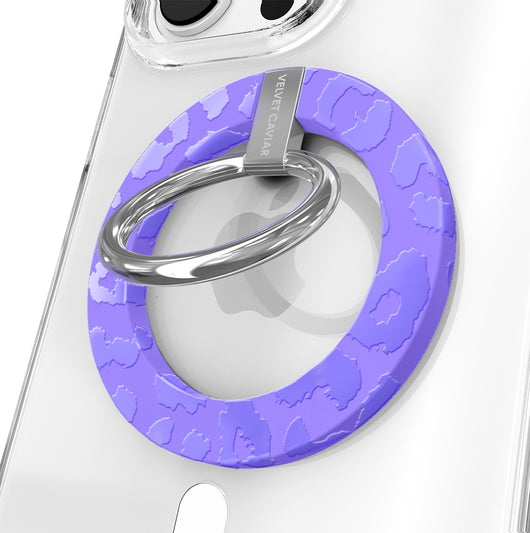 Electric Purple Leopard MagSafe Grip Ring