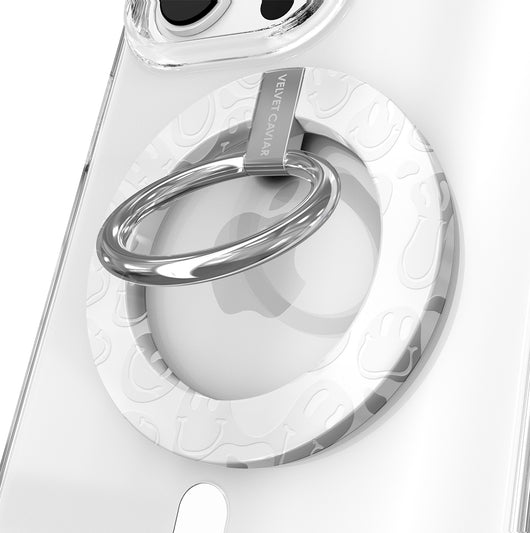 Clear Frosted Smiley MagSafe Grip Ring