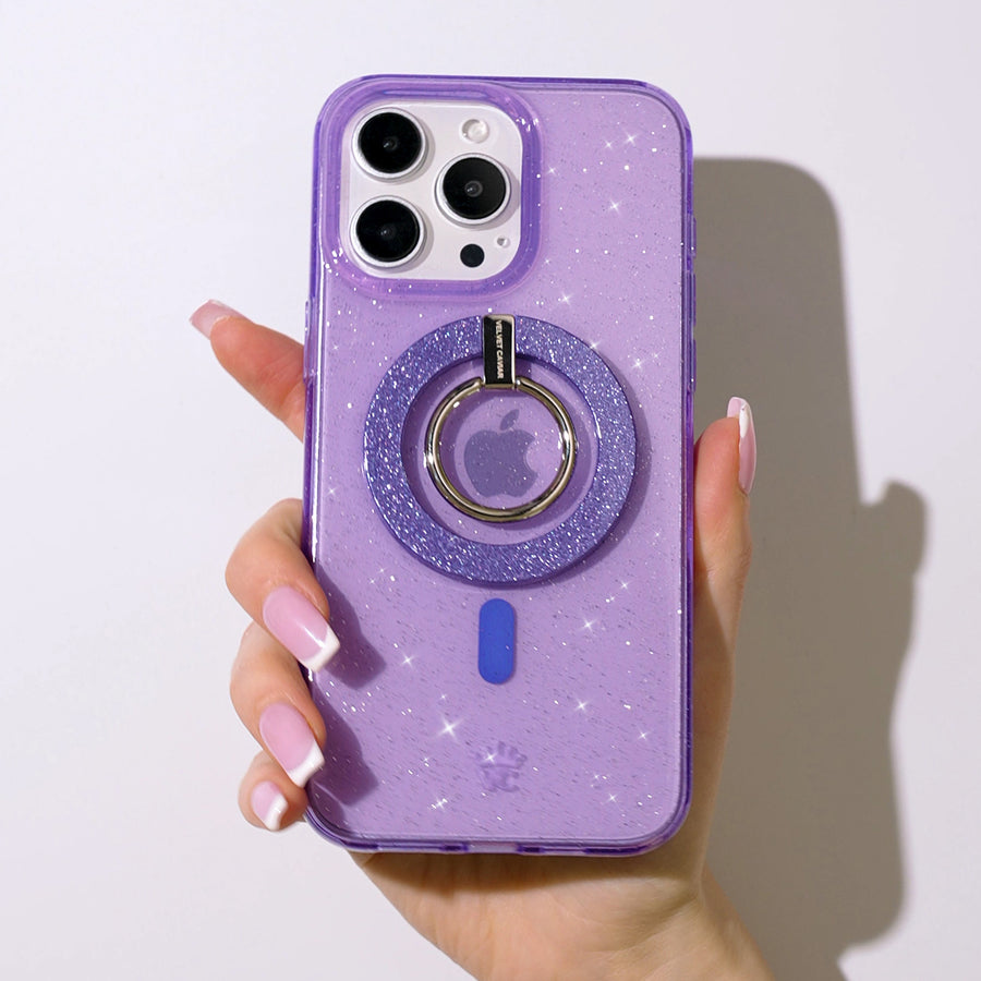 Lilac Stardust Glitter iPhone Case lifestyle