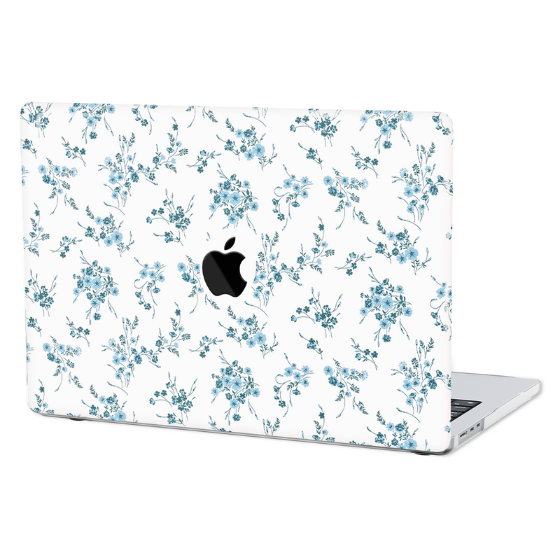 French Blue Floral MacBook Case