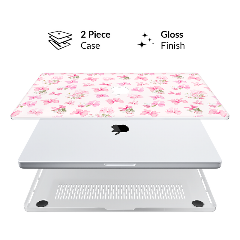 Posie Pink Bows MacBook Case