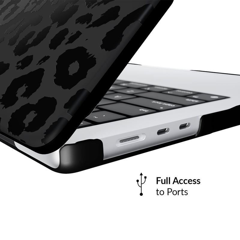 Black Leopard MacBook Case
