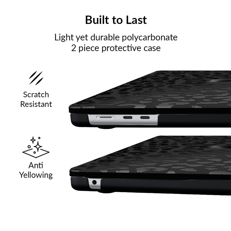 Black Leopard MacBook Case