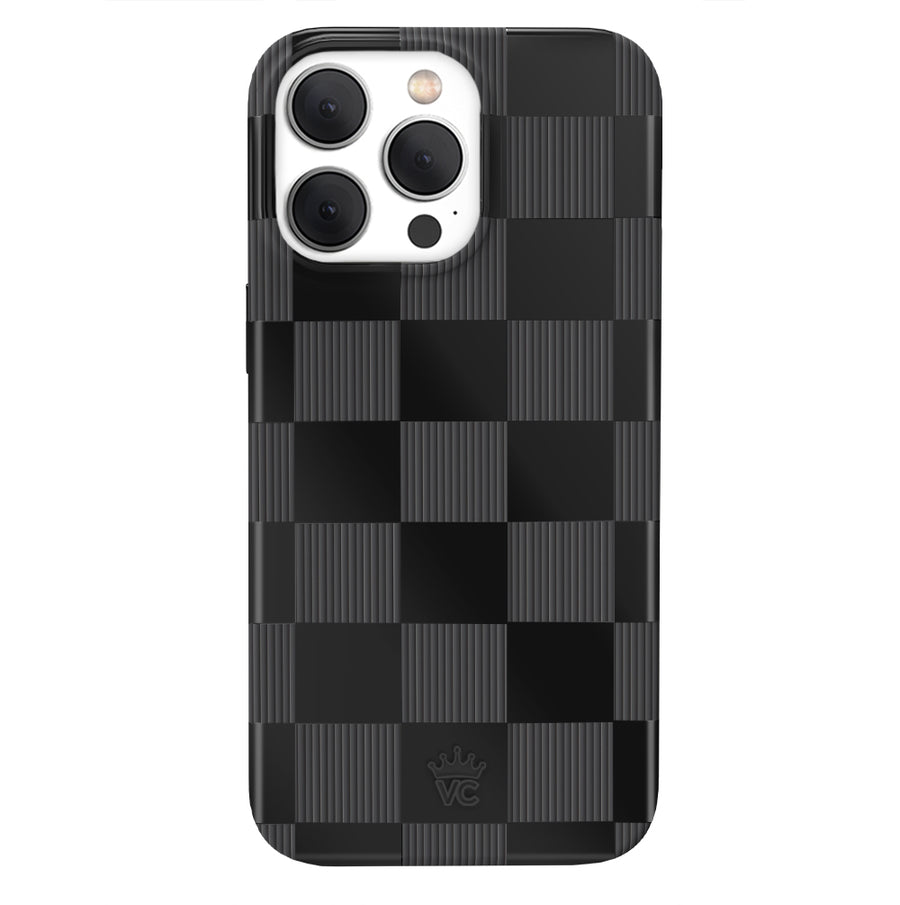 Noir Vibe Checkered iPhone Case