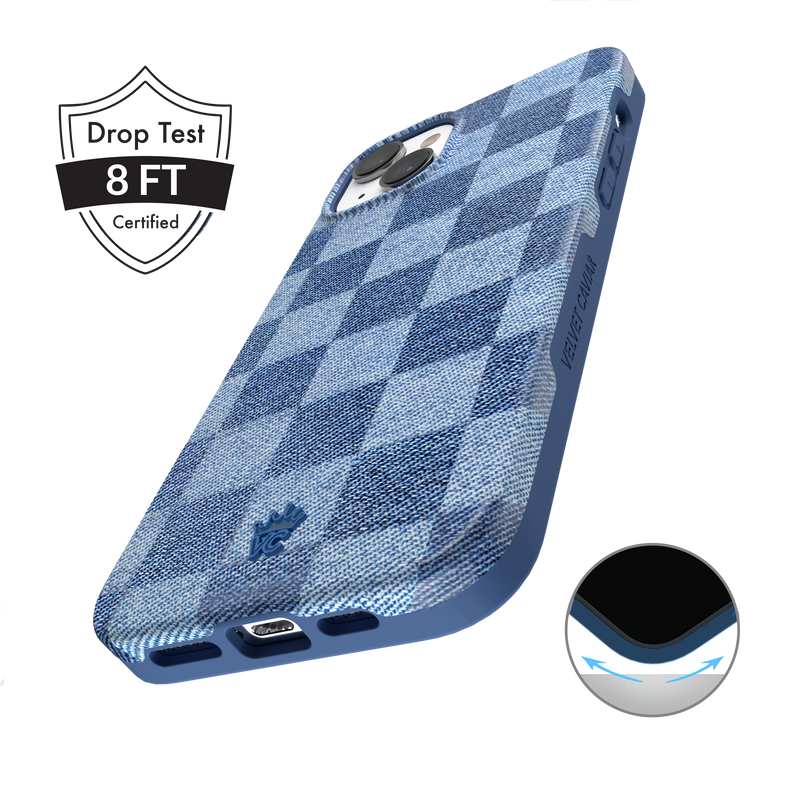 国内配送★VELVET CAVIAR★チェック柄 iPhone Case 選べる8色 Denim Vibe Checkered iPhone Case