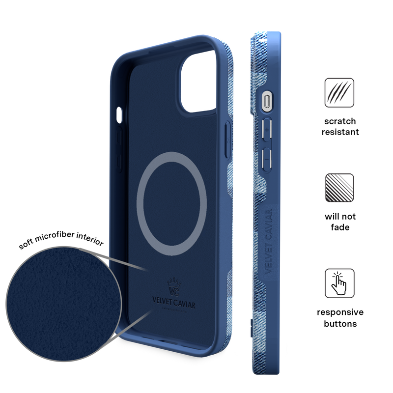 Denim Vibe Checkered iPhone Case