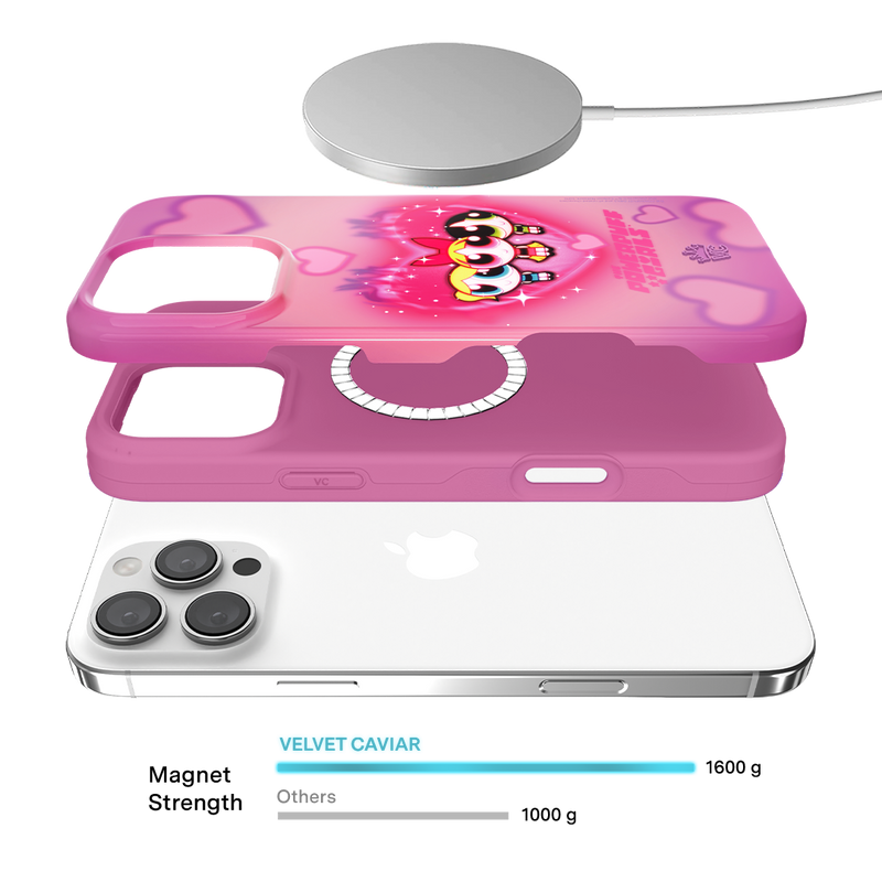 The Powerpuff Girls Airbrush Hearts iPhone Case