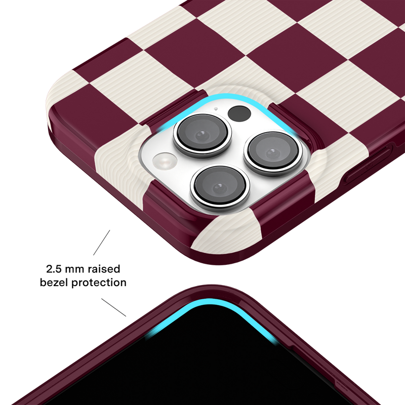 Burgundy Vibe Check iPhone Case