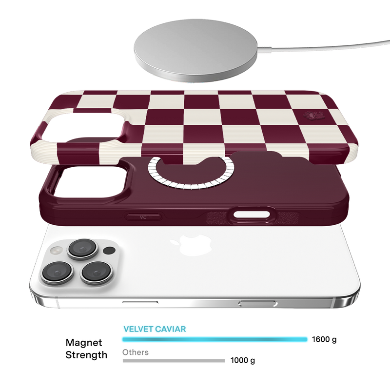 Burgundy Vibe Check iPhone Case