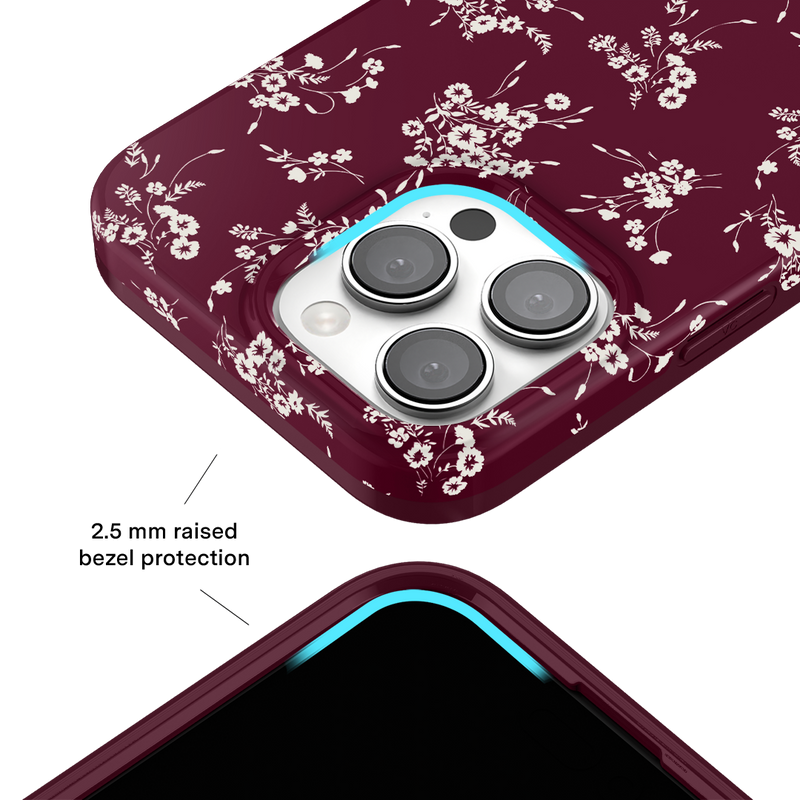 French Burgundy Floral iPhone Case