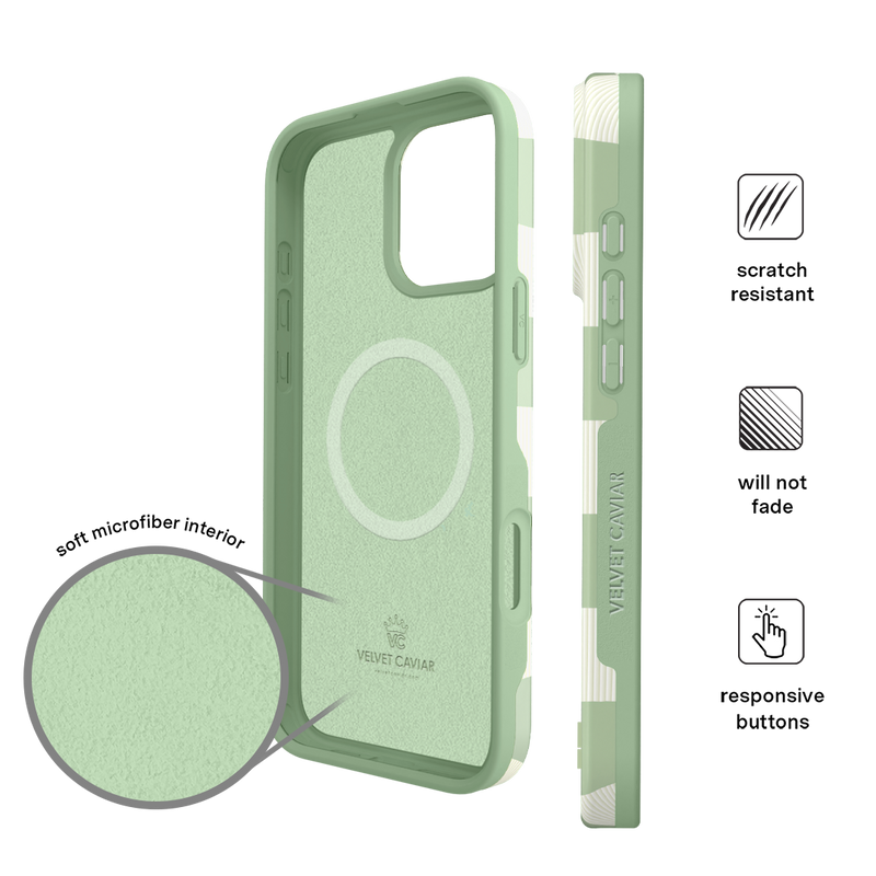 Pistachio Vibe Checkered iPhone Case