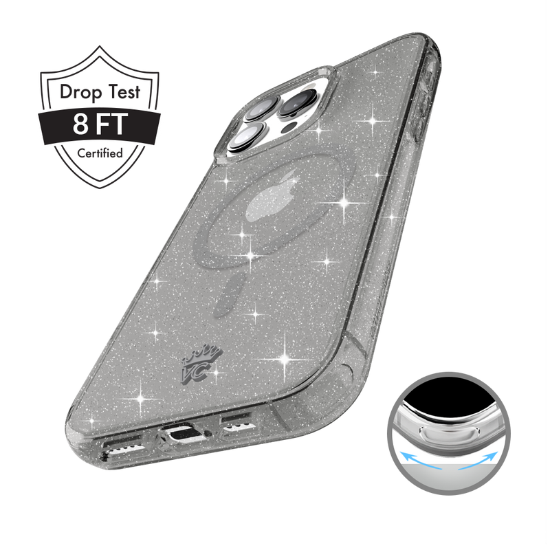 Grey Stardust Glitter iPhone Case Grey Stardust Glitter iPhone Case