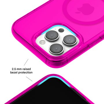 Neon Pink Clear iPhone Case