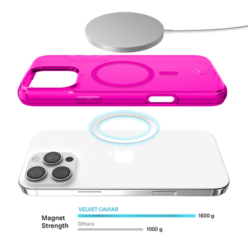 Neon Pink Clear iPhone Case