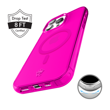 Neon Pink Clear iPhone Case