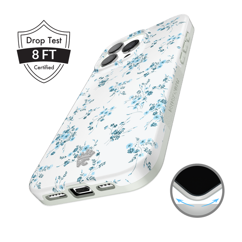 French Blue Floral iPhone Case