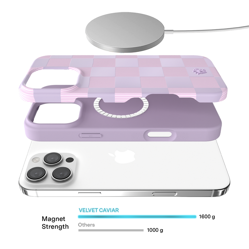 Lilac Vibe Checkered iPhone Case