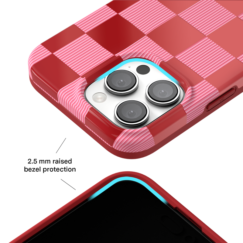 Rose Vibe Checkered iPhone Case