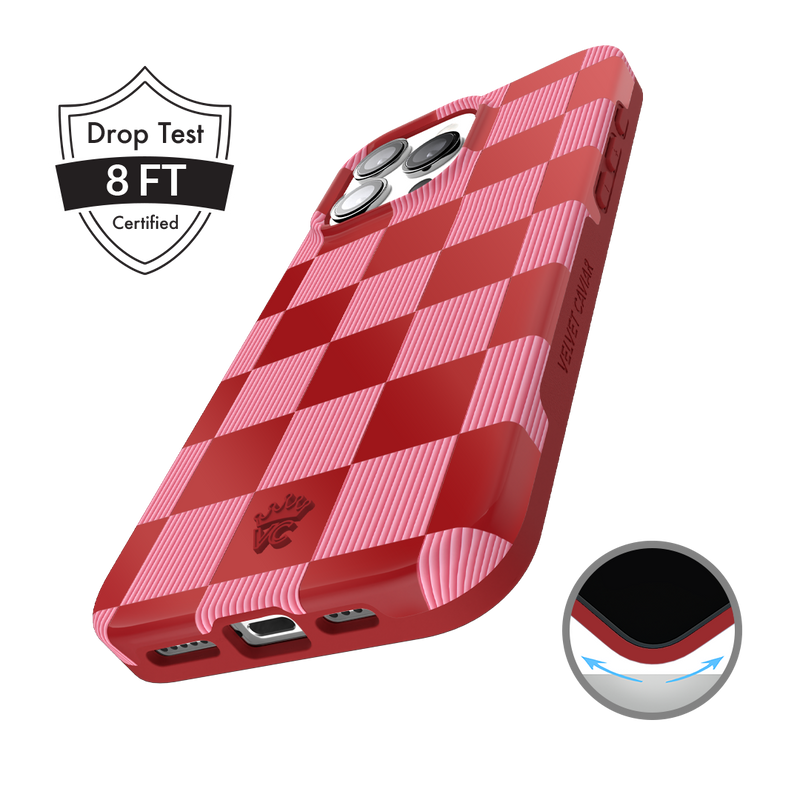 Rose Vibe Checkered iPhone Case