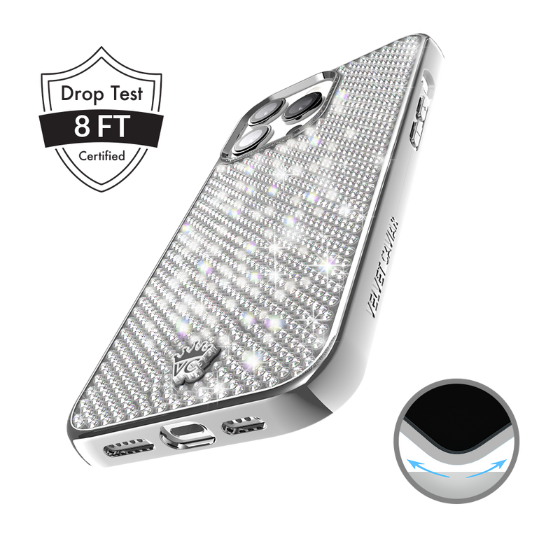 国内配送★VELVET CAVIAR★人気！クリスタル iPhone Case 3色 Chrome Caviar Crystals iPhone Case