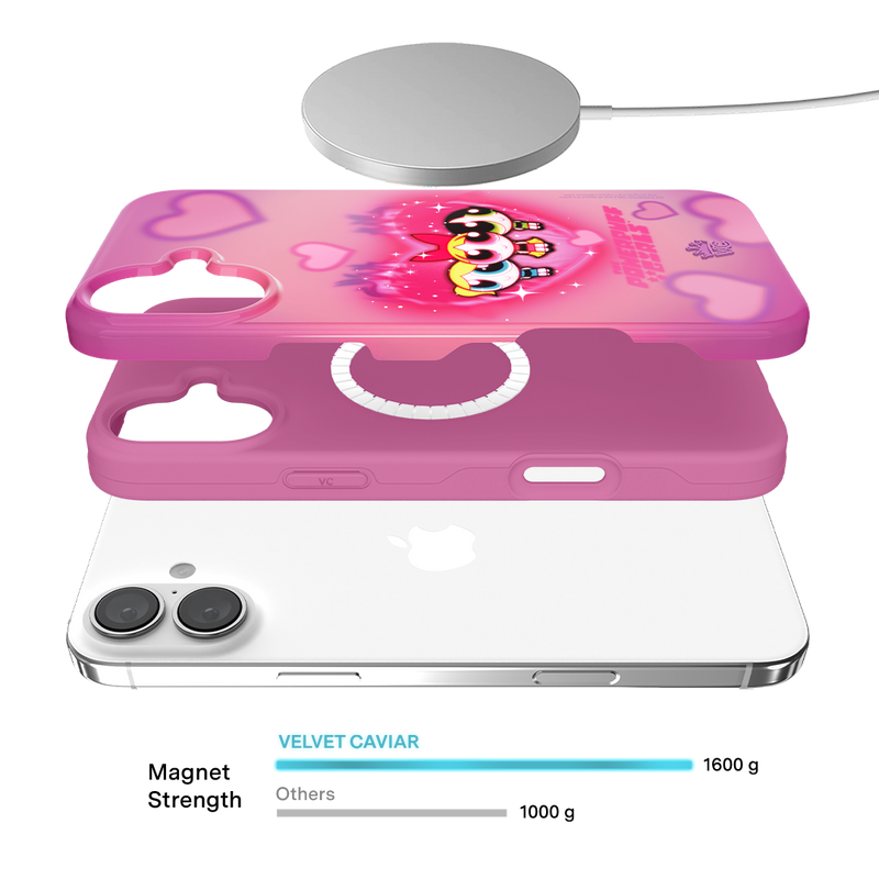 The Powerpuff Girls Airbrush Hearts iPhone Case