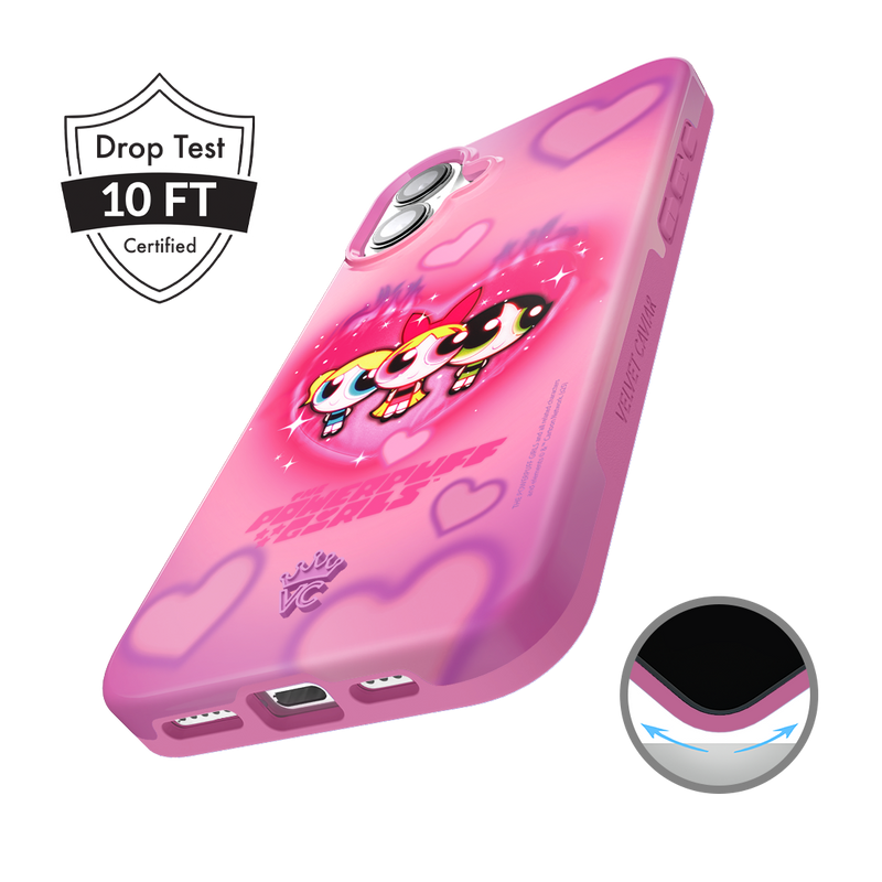 The Powerpuff Girls Airbrush Hearts iPhone Case