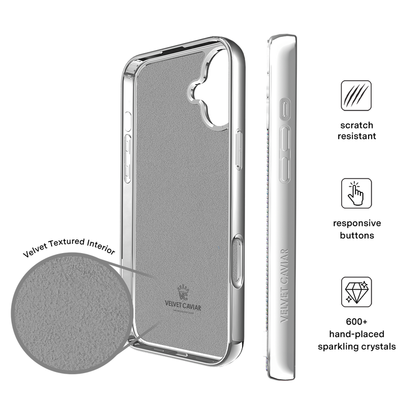 Chrome Caviar Crystals iPhone Case