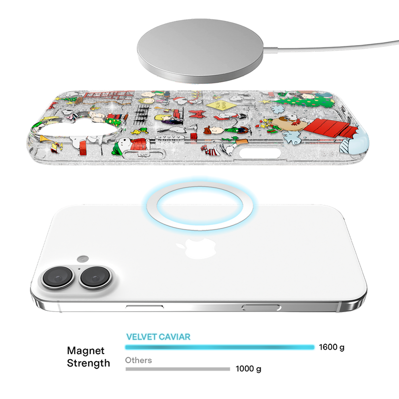 Snoopy Christmas Glitter iPhone Case