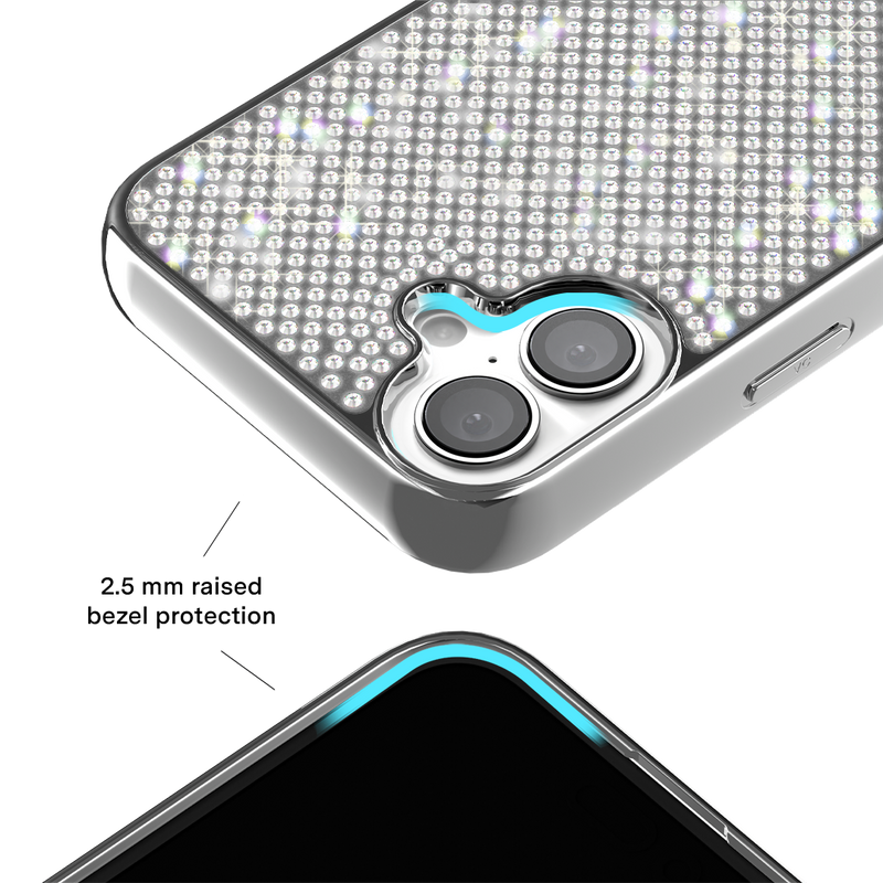 Chrome Caviar Crystals iPhone Case