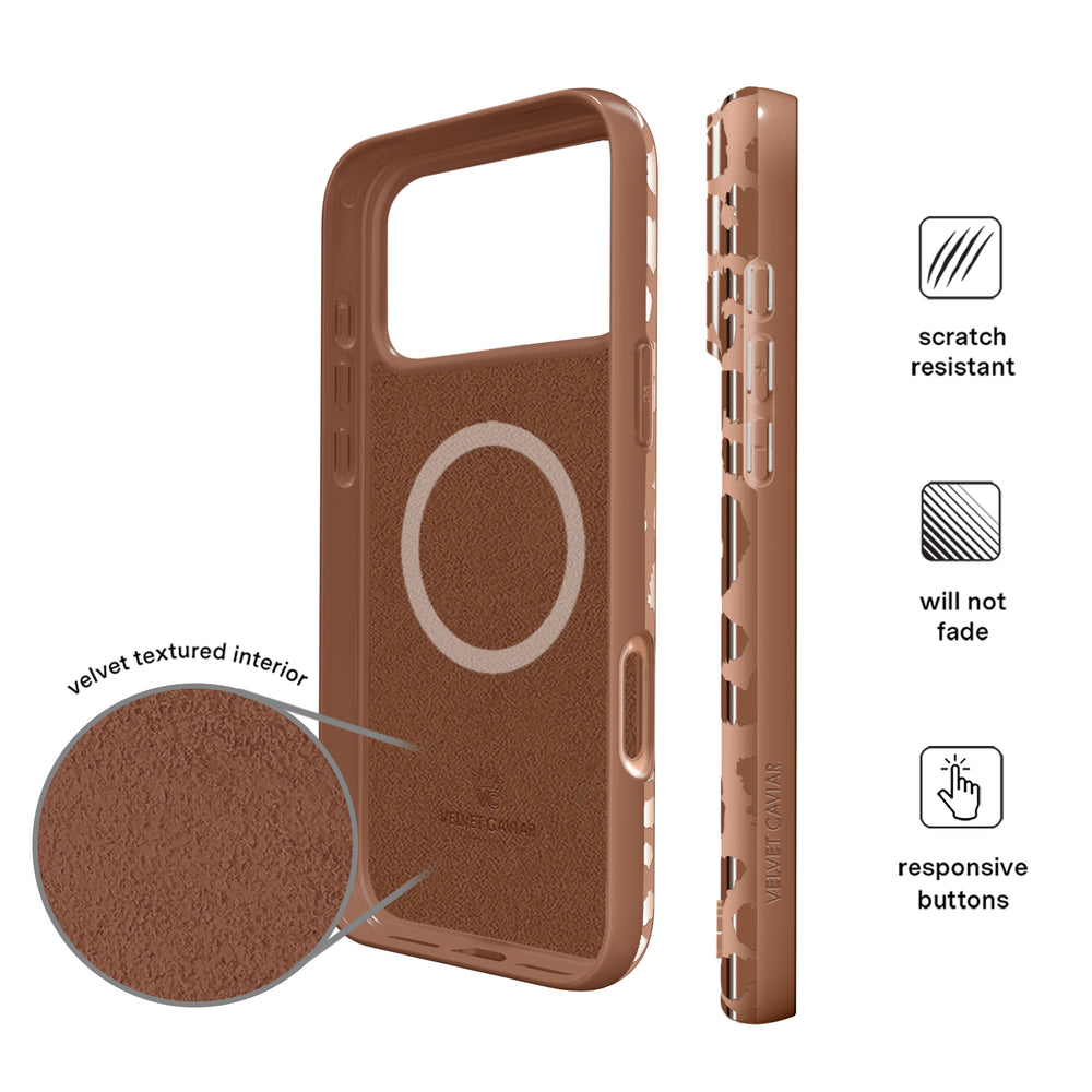 Bronze Chrome Leopard iPhone Case iPhone 13 Pro Max