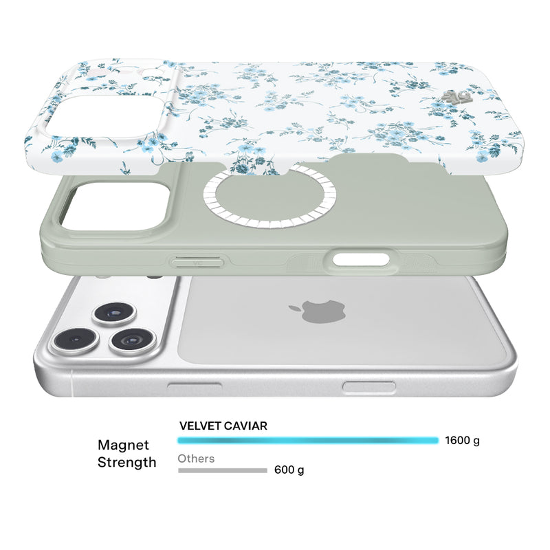 French Blue Floral iPhone Case