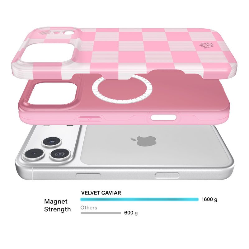 Pink Vibe Checkered iPhone Case