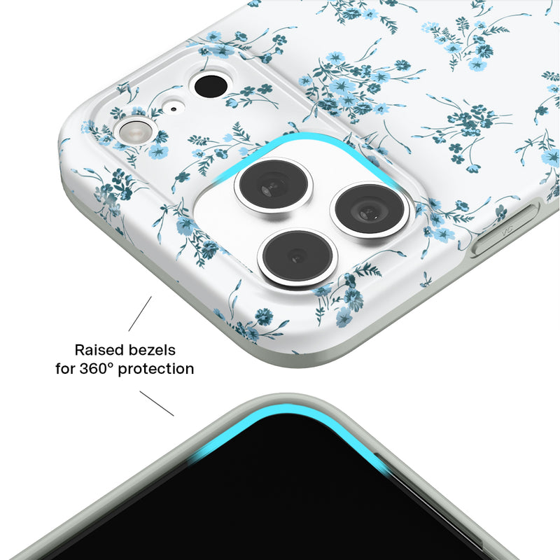 French Blue Floral iPhone Case