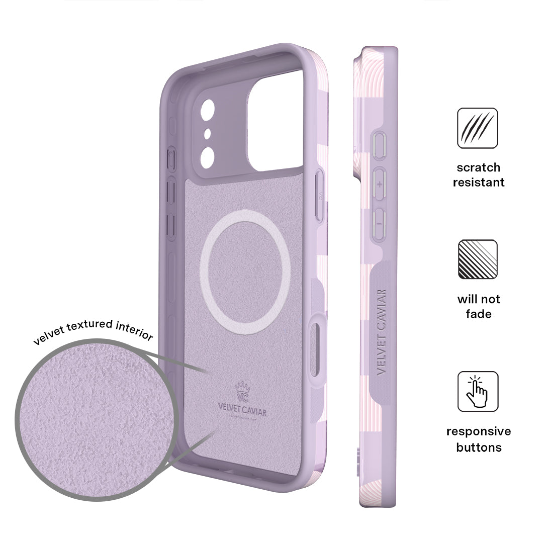 Lilac Vibe Checkered iPhone Case - Thumbnail 2