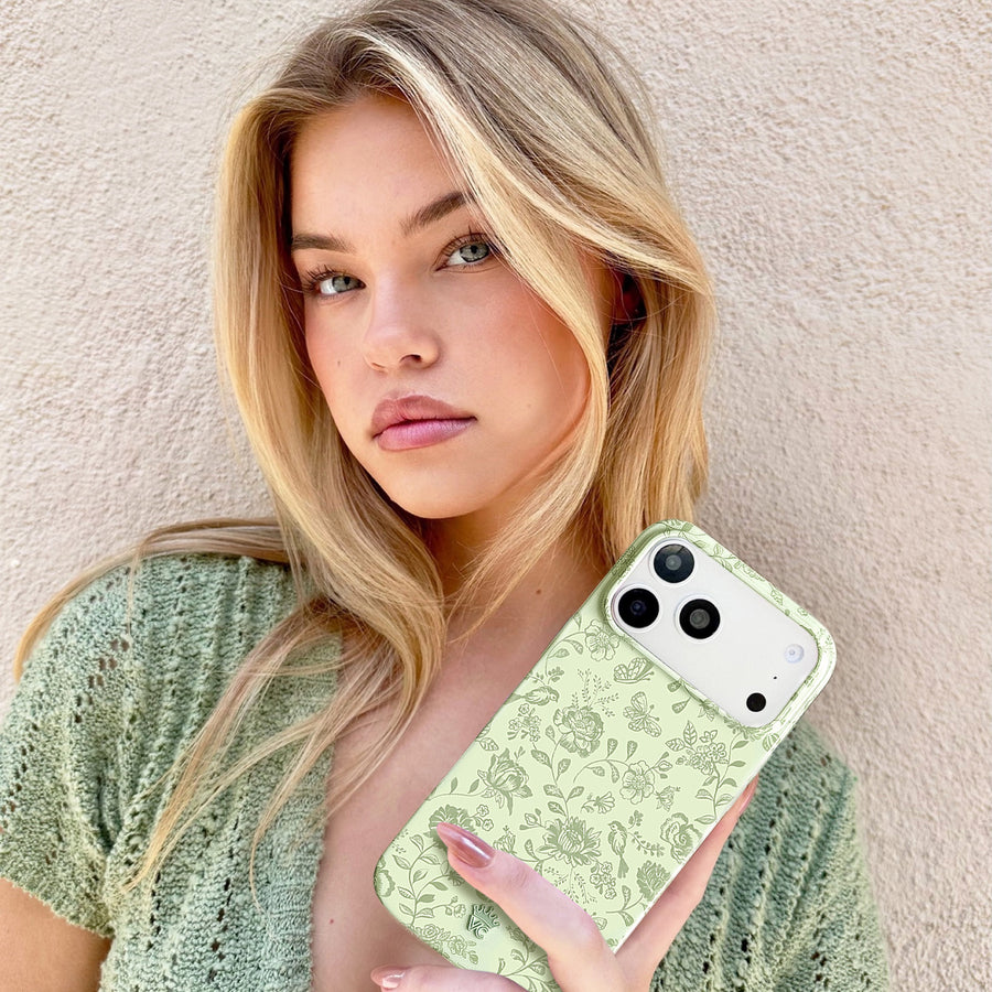 Storybook Sage Floral iPhone Case lifestyle