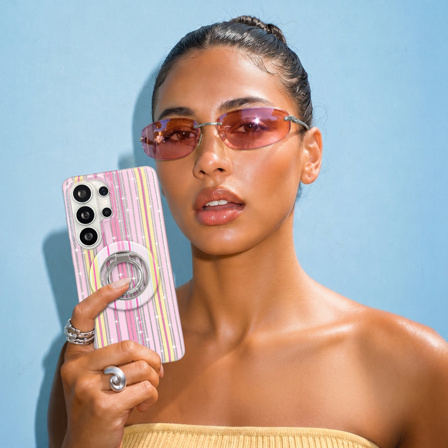 Sunkissed Stripes Glitter Samsung Case lifestyle