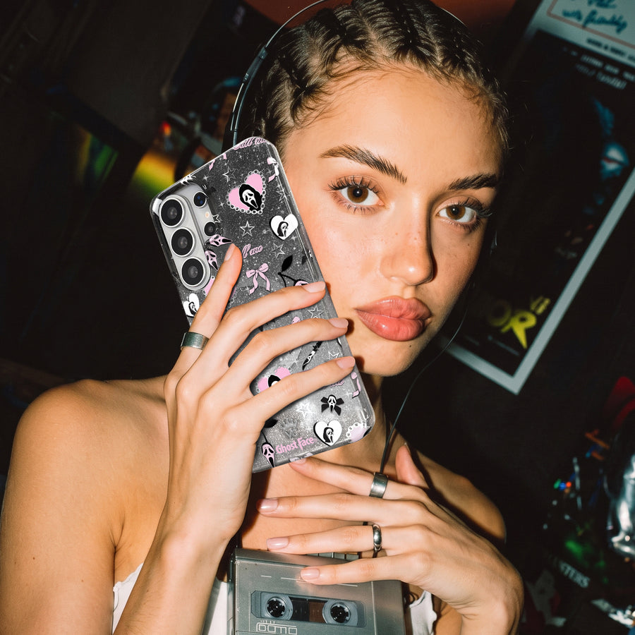 Ghost Face Goth Glitter Samsung Case lifestyle